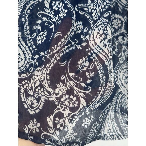 Knox Rose blue and white sheer short sleeve blouse size XS - Picture 3 of 8